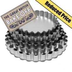 Alan Silverwood Silverwood Loose Base Deep Fluted Tart Mould KITCHENWARE