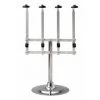 Beaumont Portable Pillar Stand 4 Bottle Silver RESTAURANT & BAR