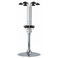 Beaumont Rotary Stand Free Standing 6 Bottle Silver RESTAURANT & BAR