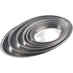 Neville Uk Oval Plain Stainless Steel Vegetable Dish