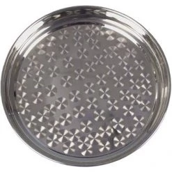 U Group Longlife Stainless Steel Waiters Tray Swirl Pattern