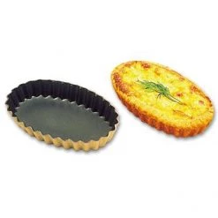 Matfer Oblong Fluted Tart Mould - Per 6 KITCHENWARE