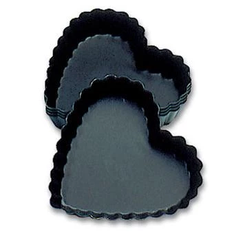 Matfer Exopan Heart Shaped Fluted Tartlet Mould KITCHENWARE 1 Matfer Exopan Heart Shaped Fluted Tartlet Mould KITCHENWARE