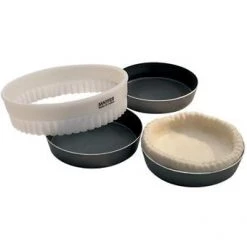 Matfer Plain Round Deep Tart Tin - Per 12