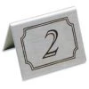 Mileta Signs & Products Serving Accessories Stainless Steel Tent Shape Table Numbers