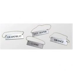 Mileta Signs & Products Name Plate Engraved On Chain 90X25 Mm Labels & Label Dispensers