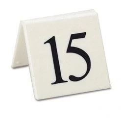 Mileta Signs & Products White Tent Shape Table Numbers (Set Of 10)