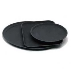 Neville Uk Oval Non Slip Black Tray