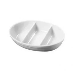Neville Uk Genware White 3 Division Vegetable Dish