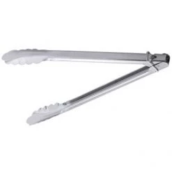 Contacto General Purpose Stainless Steel Tongs - Scalloped Ends