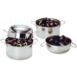 Contacto Stainless Steel Pots & Pans Mussel Pots For Serving Mussels