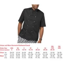 Denny's Denny Black Short Sleeve Jacket DD08Cs Chefs Clothing