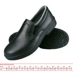 Denny's Denny Black Slip-On Safety Shoe Dk40