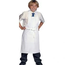 Denny's Child's White Bib Apron