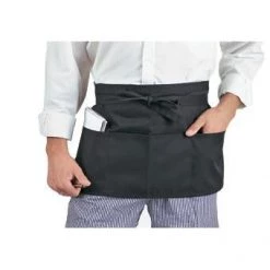 Denny's Chefs Clothing Denny Black Money Pocket Apron Dw22