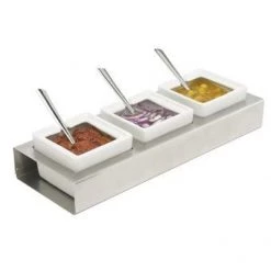 Elia International RESTAURANT & BAR Elia Condiment Set, Square Pots
