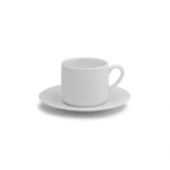 Elia International Elia Glacier Espresso Saucer, Bone China CROCKERY