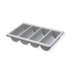 The Stewart Company CUTLERY & GLASSWARE Cutlery Tray 4 Compartments Grey
