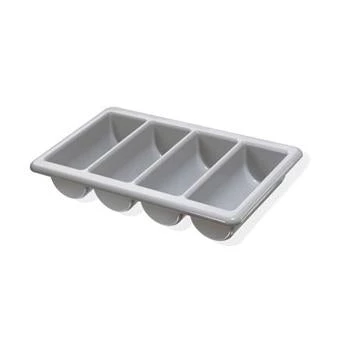 The Stewart Company CUTLERY & GLASSWARE Cutlery Tray 4 Compartments Grey 1 The Stewart Company CUTLERY & GLASSWARE Cutlery Tray 4 Compartments Grey