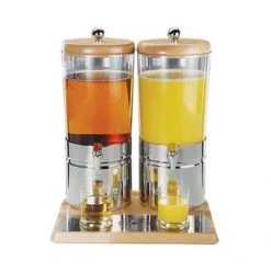 Sambonet Paderno Paderno Juice Dispenser With Beechwood Base