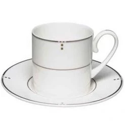 Elia International CROCKERY Elia Cubiq Coffee Saucer, Fine Bone China