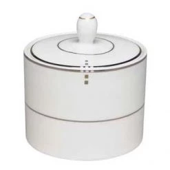 Elia International Elia Crockery Elia Cubiq Covered Sugar Bowl, Fine Bone China