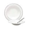 Elia International Elia Cubiq Rimmed Soup Plate, Fine Bone China CROCKERY