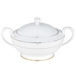 Elia International Elia Cubiq Soup Tureen With Lid, Fine Bone China