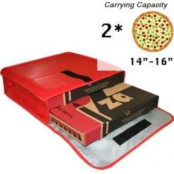 Alphin Pans Vinyl Pizza Delivery Bag (For Two 14-16 Inch Pizzas)