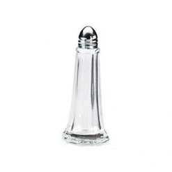 Neville Uk RESTAURANT & BAR Glass Lighthouse Salt Shaker Chrome Top