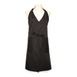 Denny's Denny Black V Neck Bib Apron Dp72 - Womens