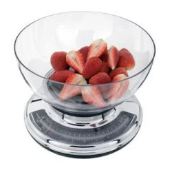 Horwood KITCHENWARE Chrome Kitchen Scales With Clear Bowl