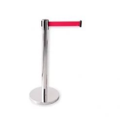 Neville Uk Zodiac Upright Chrome Barrier (Belt 1.5 Metres)