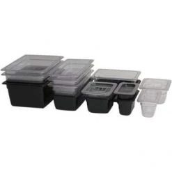 Neville Uk Genware Black Polycarbonate Gastronorm, 1/9 Size Food Storage