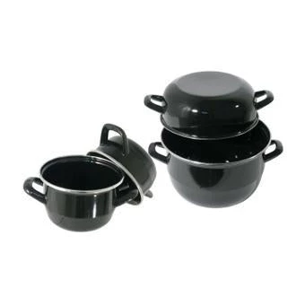 Contacto Cookware Mussel Pot Black Enamel 18 Cm Dia /1.0Kg 1 Contacto Cookware Mussel Pot Black Enamel 18 Cm Dia /1.0Kg