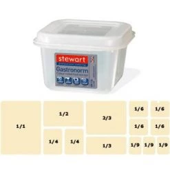 The Stewart Company Stewart Sixth Size (1/6) Gastronorm Food Storage Container