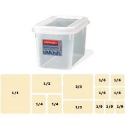 The Stewart Company Stewart 1/4 Size Gastronorm Food Storage Container
