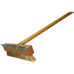 Alphin Pans Pizza Oven Brush Brass Bristle With Scraper KITCHENWARE