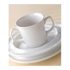 CROCKERY Steelite White Freedom Mug Double Handled