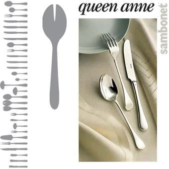 Sambonet Paderno Cutlery Sambonet Queen Anne Serving Fork 1 Sambonet Paderno Cutlery Sambonet Queen Anne Serving Fork
