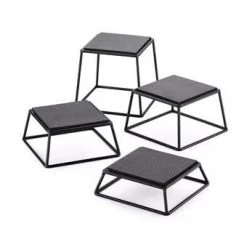 Tablecraft Buffet Riser Set Of 4 With Square Black Metal Frame