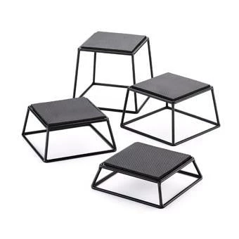 Tablecraft Buffet Riser Set Of 4 With Square Black Metal Frame 1 Tablecraft Buffet Riser Set Of 4 With Square Black Metal Frame