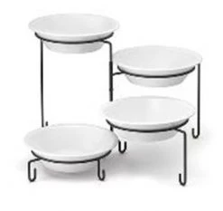 Tablecraft Trays & Tray Stands 4 Tier Stand - Black Metal Frame