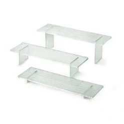 Tablecraft Cristal Acrylic 3 Piece Straight Leg Riser Set