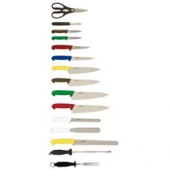 Neville Uk Genware Colour Coded 15 Piece Knife Set With Case
