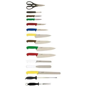 Neville Uk Genware Colour Coded 15 Piece Knife Set With Case 1 Neville Uk Genware Colour Coded 15 Piece Knife Set With Case