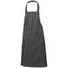 Neville Uk Chefs Clothing Genware Navy/White Striped Bib Apron 100% Cotton