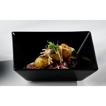 Neville Uk CROCKERY Luna Black Stoneware Square Bowl 1 Neville Uk CROCKERY Luna Black Stoneware Square Bowl