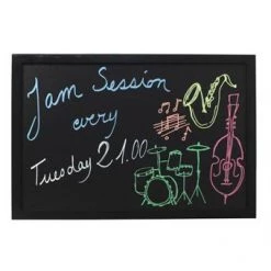 Neville Uk Chalk Board Black Wood Frame