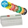 NCCO International Deli Tickets & Food Labels Kit- Dispenser+Rnd Label Mon-Sun(7) Remov